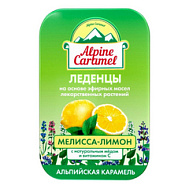 АЛЬПИЙСКАЯ КАРАМЕЛЬ ЛЕДЕНЦЫ МЕЛИССА/ЛИМОН 53Г ЖБ