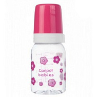КАНПОЛ БУТЫЛОЧКА ТРИТАНОВАЯ С СИЛИКОНОВОЙ СОСКОЙ С 3 МЕС 120МЛ АРТ.11/820 РОЗОВАЯ