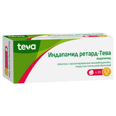 ИНДАПАМИД РЕТАРД-ТЕВА ТАБ 1,5МГ №30