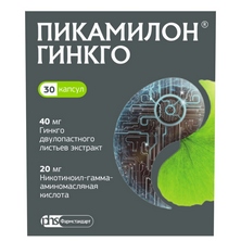 ПИКАМИЛОН ГИНКГО КАПС 40МГ+20МГ №30