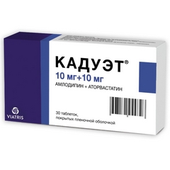 КАДУЭТ ТАБ 10МГ+10МГ №30