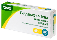 СИЛДЕНАФИЛ-ТЕВА ТАБ П/О 100МГ №4