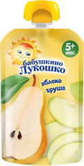 БАБУШКИНО ЛУКОШКО ПЮРЕ ЯБЛОКО/ГРУША ПАУЧ 90Г