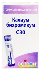 КАЛИУМ БИХРОМИКУМ ГРАНУЛЫ ГОМЕОПАТИЧЕСКИЕ C30 4Г