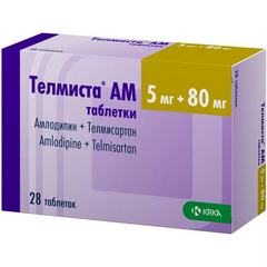 ТЕЛМИСТА АМ ТАБ 5МГ+80МГ №28