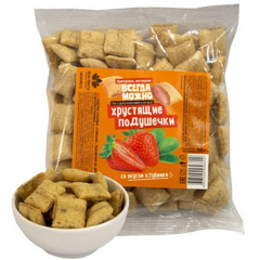 ВСЕГДА МОЖНО ПОДУШЕЧКИ ХРУСТЯЩИЕ НА ФРУКТОЗЕ СО ВКУСОМ КЛУБНИКИ 150Г