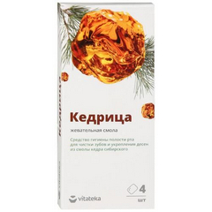 ВИТАТЕКА СМОЛКА ЖЕВАТЕЛЬНАЯ РЕЗИНКА КЕДРИЦА ИЗ ЖИВИЦЫ №4
