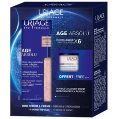 УРЬЯЖ ЭЙДЖ АБСОЛЮ СЫВОРОТКА-БУСТЕР УКРЕПЛЯЮЩАЯ 30МЛ+КРЕМ ВОССТАНАВЛИВАЮЩИЙ 15МЛ