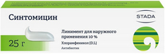 СИНТОМИЦИН ЛИНИМЕНТ 10% 25Г