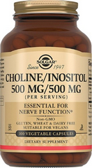 СОЛГАР ХОЛИН И ИНОЗИТОЛ 500МГ/500МГ КАПС №100