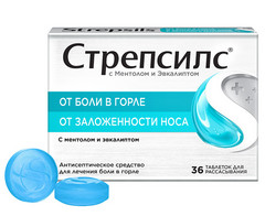 СТРЕПСИЛС ТАБ МЕНТОЛ И ЭВКАЛИПТ №36