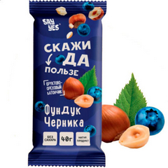 СЭЙ ЕС БАТОНЧИК ФРУКТОВО-ОРЕХОВЫЙ ФУНДУК-ЧЕРНИКА 40Г