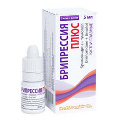 БРИПРЕССИЯ ПЛЮС КАПЛИ ГЛАЗНЫЕ 2МГ/МЛ+5МГ/МЛ 5МЛ