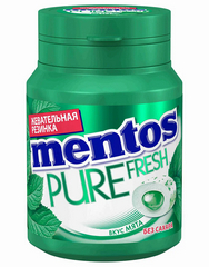 МЕНТОС ЖЕВАТЕЛЬНАЯ РЕЗИНКА PURE FRESH 54Г МЯТА