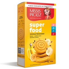 МИССИС ПИКЕЗ ПЕЧЕНЬЕ Б/ГЛЮТЕНА СУПЕРФУД БАНАНОВОЕ 100Г