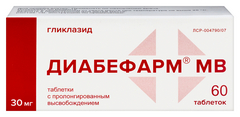 ДИАБЕФАРМ МВ ТАБ 30МГ №60
