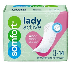 СОМФОРТ ПРОКЛАДКИ ЛЕДИ АКТИВ УЛЬТРА МИНИ №14