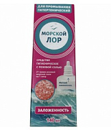 МОРСКОЙ ЛОР РАСТВОР Д/ПРОМЫВАНИЯ НОСА ГИПЕРТОНИЧЕСКИЙ 140МЛ