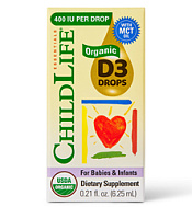 CHILDLIFE ESSENTIALS ВИТАМИН Д3 400МЕ НА МАСЛЯНОЙ ОСНОВЕ ФЛ 6,25МЛ