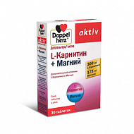картинка ДОППЕЛЬГЕРЦ АКТИВ L-КАРНИТИН+МАГНИЙ ТАБ №30 ДОППЕЛЬГЕРЦ АКТИВ L-КАРНИТИН+МАГНИЙ ТАБ №30 купить за 770 руб. руб. - интернет-аптека «Фиалка». Санкт-Петербург. фото смотреть купить заказать цена
