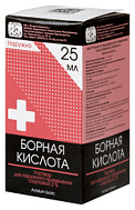 Борная кислота спиртовой раствор 3% 25 мл