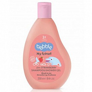 BEBBLE MY FRIEND ШАМПУНЬ И ГЕЛЬ Д/ДУША 2В1 С АРОМАТОМ КЛУБНИКИ 1 ГОД+ 250МЛ