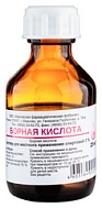 Борная кислота спиртовой раствор 3% 25 мл
