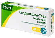 СИЛДЕНАФИЛ-ТЕВА ТАБ П/О 100МГ №4