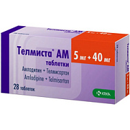 ТЕЛМИСТА АМ ТАБ 5МГ+40МГ №28