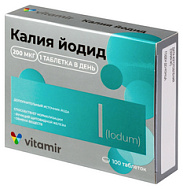 КАЛИЯ ЙОДИД ТАБ 200МКГ №100 БАД