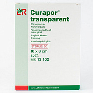 ПОВЯЗКА КУРАПОР ТРАНСПАРЕНТ АДСОРБИРУЮЩАЯ Д/ПОВЕРХНОСТНЫХ РАН 10*8СМ №1 АРТ.13102