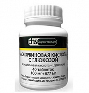 АСКОРБИНОВАЯ КИСЛОТА С ГЛЮКОЗОЙ ТАБ 100МГ №40