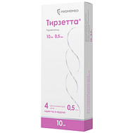 ТИРЗЕТТА РАСТВОР Д/ПОДКОЖНОГО ВВЕДЕНИЯ ШПРИЦ-РУЧКА 10МГ 0,5МЛ №4