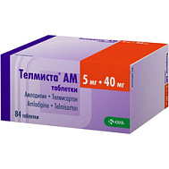 ТЕЛМИСТА АМ ТАБ 5МГ+40МГ №84