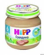 ХИПП ПЮРЕ ГОВЯДИНА С 6 МЕСЯЦЕВ 80Г