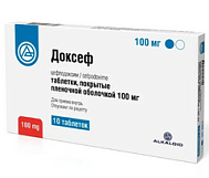 ДОКСЕФ ТАБ П/О 100МГ №10