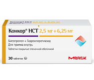 КОНКОР НСТ ТАБ П/О 2,5МГ+6,25МГ №30