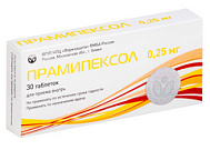 Прамипексол, таб. 0,25 мг №30