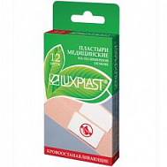 ЛЮКСПЛАСТ ПЛАСТЫРЬ НА ПОЛИМЕРНОЙ ОСНОВЕ КРОВООСТАНАВЛИВАЮЩИЙ №12