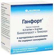 ГАНФОРТ КАПЛИ ГЛАЗНЫЕ ФЛ-КАП 0,3МГ/МЛ+5МГ/МЛ 0,4МЛ №30