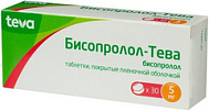 БИСОПРОЛОЛ-ТЕВА ТАБ 5МГ №30