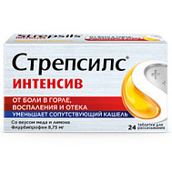 СТРЕПСИЛС ИНТЕНСИВ ТАБ МЕД И ЛИМОН №24