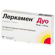 ЛЕРКАМЕН ДУО ТАБ 10МГ+10МГ №28