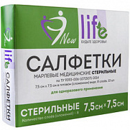 САЛФЕТКИ СТЕРИЛЬНЫЕ 7,5СМ*7,5СМ 8 СЛОЖ №10