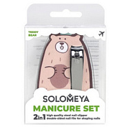 SOLOMEYA НАБОР Д/МАНИКЮРА МЕДВЕЖОНОК КУСАЧКИ И ПИЛКА ДВУХСТОРОННЯЯ 180/3000