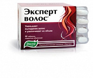 картинка ЭКСПЕРТ ВОЛОС ТАБ 1Г №60 ЭКСПЕРТ ВОЛОС ТАБ 1Г №60 купить за 660 руб. руб. - интернет-аптека «Фиалка». Санкт-Петербург. фото смотреть купить заказать цена
