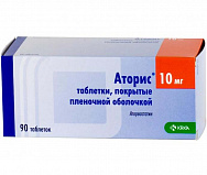 АТОРИС ТАБ П/О 10МГ №90