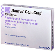 ЛАНТУС СОЛОСТАР ШПРИЦ-РУЧКА 100ЕД/МЛ 3МЛ №5