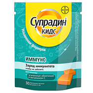 СУПРАДИН КИДС ИММУНО ЖЕВ ПАСТИЛКИ №30