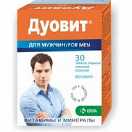 картинка ДУОВИТ Д/МУЖЧИН ТАБ №30 ДУОВИТ Д/МУЖЧИН ТАБ №30 купить за 752 руб. руб. - интернет-аптека «Фиалка». Санкт-Петербург. фото смотреть купить заказать цена